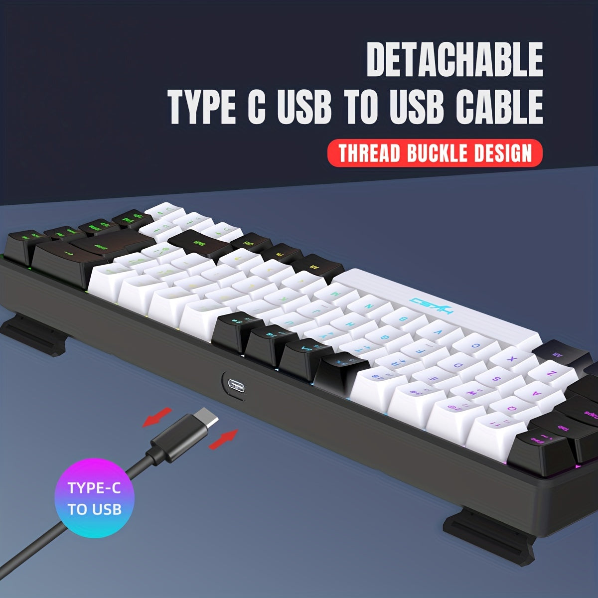 Ultra-Slim RGB Backlit Gaming Keyboard 60%