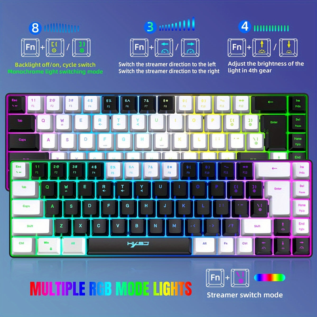 Ultra-Slim RGB Backlit Gaming Keyboard 60%