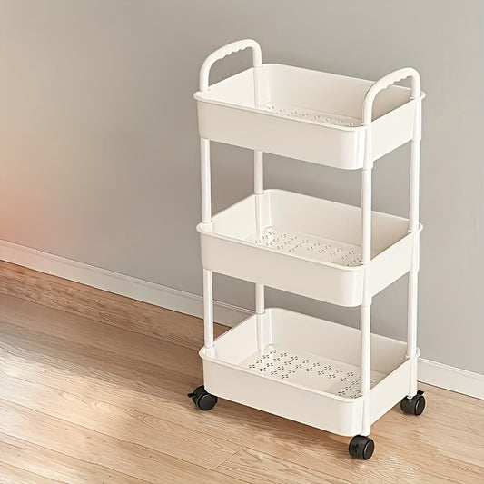 3-Tier Rolling Storage Cart with Wheels