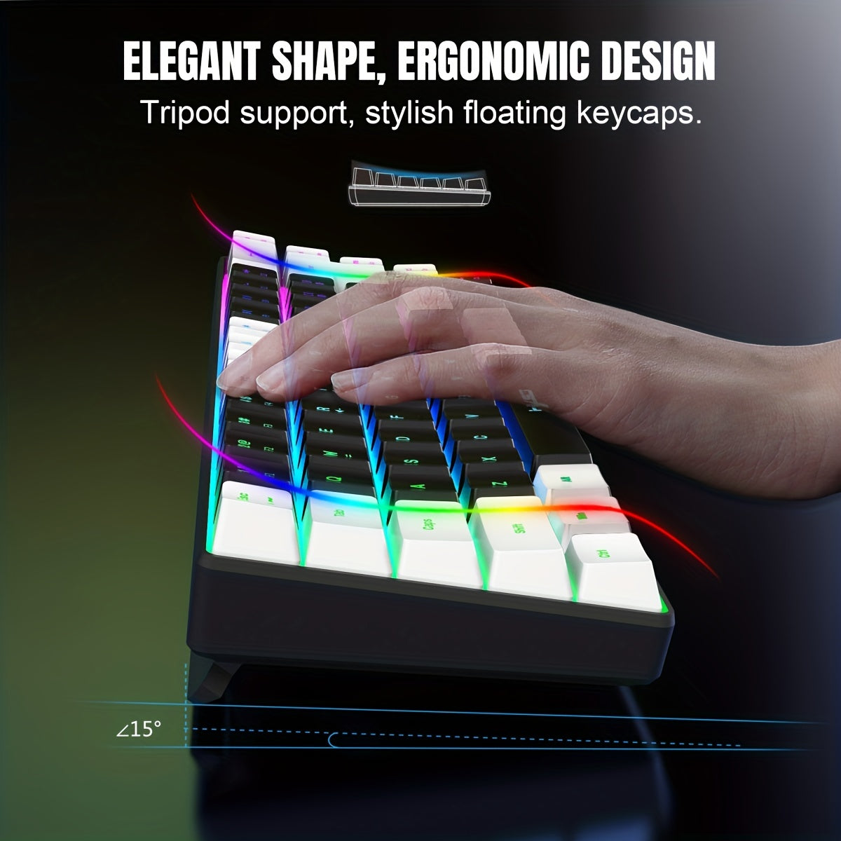 Ultra-Slim RGB Backlit Gaming Keyboard 60%